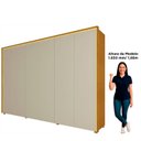 Ver imagem 6 de Guarda-Roupa Casal 6 Portas com LED com Pés 100% MDF Splendor Marrom/Marrome