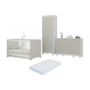 Ver imagem 1 de Quarto de Bebê Completo Berço Americano 3 em 1 Colchão Dengo Multimóveis Mp4612 Branco/off White
