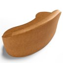 Ver imagem 2 de Sofá 3 Lugares Curvo Living Firenze Direito D02 Couríssimo Whisky 180cm B-90 - Lyam