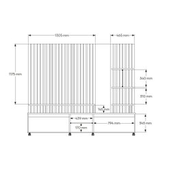 Estante Home Cross para TV até 55 Polegadas 4 Portas Prateleiras Luz Led e Rodízio Off White/Tauari  - 4