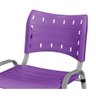 Kit 4 Cadeiras Iso Fixa Plástico Empilhável Tubo Oblongo Cor Lilás-iso - 6