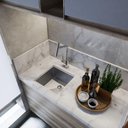 Ver imagem 3 de Pia 35x35 Inox Escovado para Cozinha Gourmet Luxo Quadrada