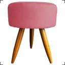 Ver imagem 4 de Kit Namoradeira Decorativa + 2 Poltronas Para Sala Reforçadas + Puff Redondo Suede