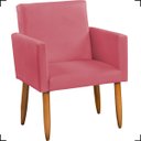 Ver imagem 3 de Kit Namoradeira Decorativa + 2 Poltronas Para Sala Reforçadas + Puff Redondo Suede
