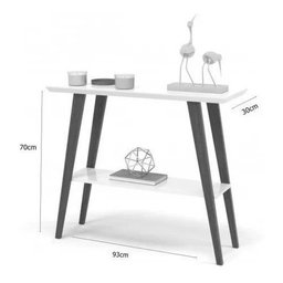 Aparador Sala Mesa Decorativa Mônaco Com Pés em Madeira Maciça - Freijó - 3