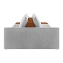 Ver imagem 5 de Sofá Ilha 3 Lugares Living 342cm Modulado para Sala Lary Veludo Cinza K01 - D'Rossi