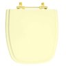 Tampa de Vaso Laqueado Versato Marfim para Bacia Celite com Ferragem Dourada - 1