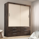 Ver imagem 2 de Guarda-Roupa Solteiro 2 Portas Correr 6 Gavetas Capri