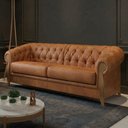 Ver imagem 2 de Sofá Living Capitone 2 Lugares Milano 188 cm Pes Madeira Courino Tcs 727 Moll