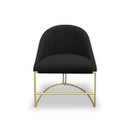 Ver imagem 1 de Banqueta Poltrona Lua Penteadeira e Salão com Base Metálica:preto