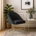 Ver imagem 3 de Banqueta Poltrona Lua Penteadeira e Salão com Base Metálica:preto
