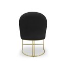 Ver imagem 2 de Banqueta Poltrona Lua Penteadeira e Salão com Base Metálica:preto