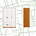 Ver imagem 5 de Guarda Roupa Ipe 3 Portas 2 Gavetas Quarto Cinamomo com Branco - Albatroz