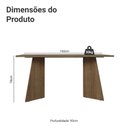 Ver imagem 2 de Mesa de Jantar Retangular Tampo de Madeira 5389 Madesa