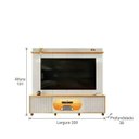 Ver imagem 2 de Home Maia 2 Portas Deslizantes Nicho Central com Led para Tv de Ate 75 Polegadas Bali Cedro - Dj