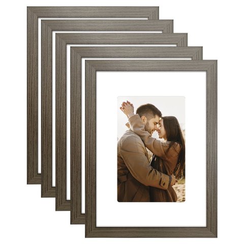 Kit 5 Porta Retrato 21x15 Quadro com Paspatur Fotos 15x10