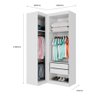 Guarda Roupa Modulado Closet de Canto 3 Portas 2 Gavetas - 2