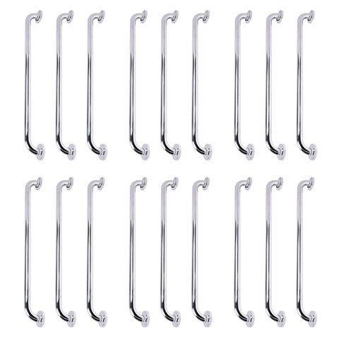 Alça de Apoio Inox Barra 70cm Kit 18 Unidades Idoso Banheiro Segurança Anti Queda Suporte Resistente