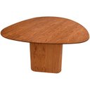 Ver imagem 2 de Mesa Jantar Orgânica Ondas Base MDF Laminado Madeira de Cinamomo Amêndoa 136x136
