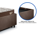 Ver mais imagens de Bicama Box Solteiro 103x208 Suede Marrom com 2 Colchões Relax Adorabile Molas Ensacadas Ecoflex