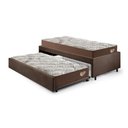 Ver imagem 1 de Bicama Box Solteiro 103x208 Suede Marrom com 2 Colchões Relax Adorabile Molas Ensacadas Ecoflex