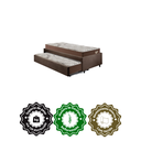 Ver imagem 5 de Bicama Box Solteiro 103x208 Suede Marrom com 2 Colchões Relax Adorabile Molas Ensacadas Ecoflex