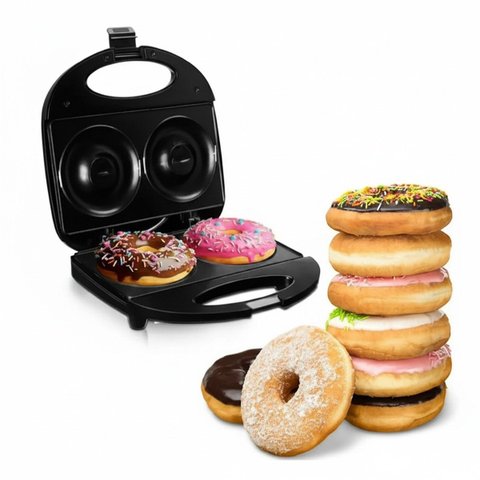 Super Máquina 2 Donuts Grandes Antiaderente sem Fritura 110v