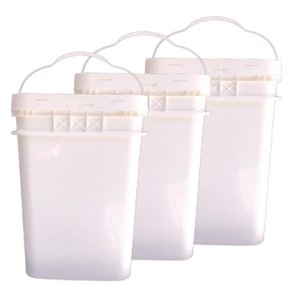 Balde Plast 20l Retang C Alça Ursinho Tupperware 4pçs
