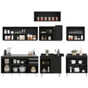 Ver imagem 5 de Armário de Cozinha Modulado de Canto 7 Peças Cp24 com Pia Inox Preto - Lumil