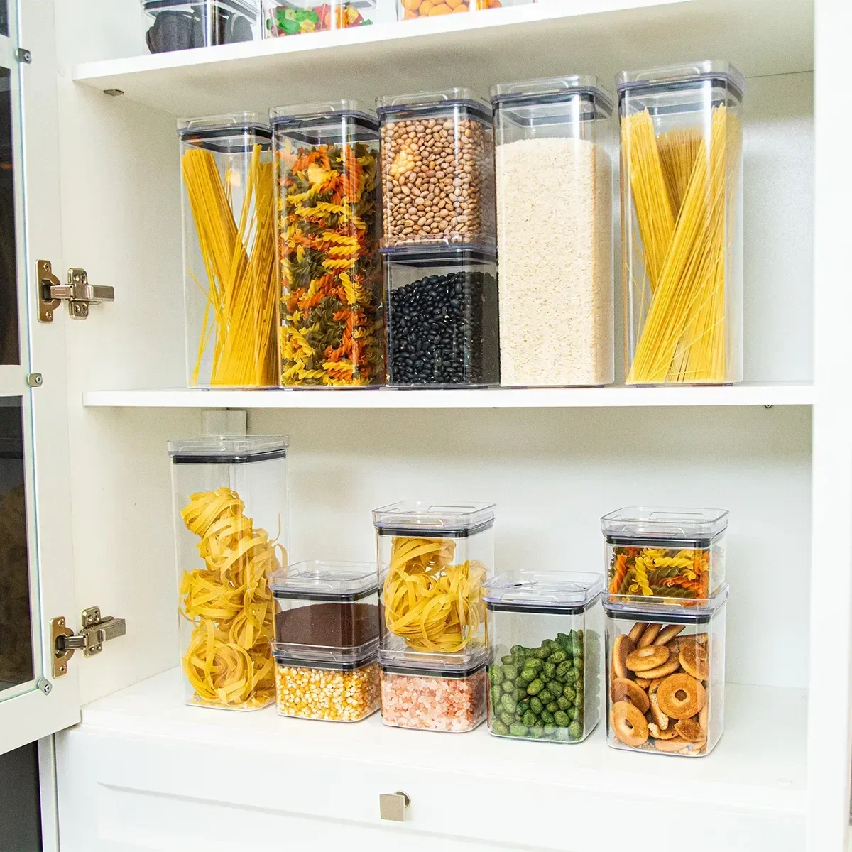 Ver imagem 5 de Kit 8 Potes Hermeticos Pequenos 500ml Vedacao Forte Empilhavel Vitahome