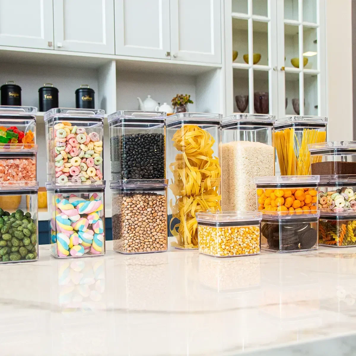 Ver imagem 4 de Kit 8 Potes Hermeticos Pequenos 500ml Vedacao Forte Empilhavel Vitahome