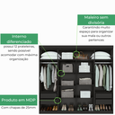 Ver imagem 4 de Guarda Roupa Casal com Espelho 8 Portas 4 Gavetas Andara Lopas Preto