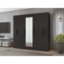 Ver imagem 7 de Guarda Roupa Casal com Espelho 8 Portas 4 Gavetas Andara Lopas Preto