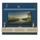 Ver imagem 2 de Estante Home para TV até 85 Polegadas Ripado com LED 100% MDF 250CMX228,8cm Nobre Native Azul