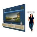 Ver imagem 5 de Estante Home para TV até 85 Polegadas Ripado com LED 100% MDF 250CMX228,8cm Nobre Native Azul