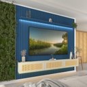 Ver mais imagens de Estante Home para TV até 85 Polegadas Ripado com LED 100% MDF 250CMX228,8cm Nobre Native Azul