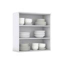 Ver imagem 3 de Armário Aéreo Cozinha Modulado Americana 2 Portas de Vidro 80cm Cinza - Henn