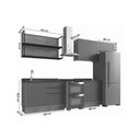 Ver imagem 2 de Cozinha Modulada Completa Versalis 6 Peças (2 Aéreos + 1 Nicho + 2 Balcões + 1 Complemento)