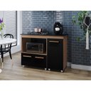 Ver imagem 3 de Balcão de 115cm Maya para Cooktop 05 Bocas - Savana/preto Móblis