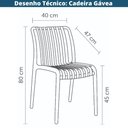 Ver imagem 3 de Kit 4 Cadeiras Empilhável Área Externa Gávea Cancun Rivatti Monobloco em Polipropileno Verde