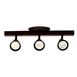 Luminária Trilho 3 Spots Direcionáveis Dicroica com Canopla Cor:preto - 1