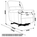Ver imagem 3 de Poltrona Reclinável Elétrica com Controle Avelã