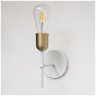 Arandela Parede Cabeceira Quarto e Lavabo Branco com Bronze - 5