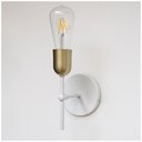 Ver imagem 5 de Arandela Parede Cabeceira Quarto e Lavabo Branco com Bronze