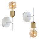 Ver imagem 2 de Arandela Parede Cabeceira Quarto e Lavabo Branco com Bronze