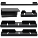 Ver imagem 1 de Kit Banheiro Inox Acessórios Preto 5 Peças Max 2 P. Shampoo