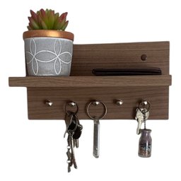 Porta Chaves de Parede com Organizador e Prateleira em Mdf - 1
