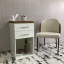 Ver mais imagens de Conjunto de Escritório 3 Peças Toq: Mesa, Gaveteiro e Balcão Olmo Branco Artany
