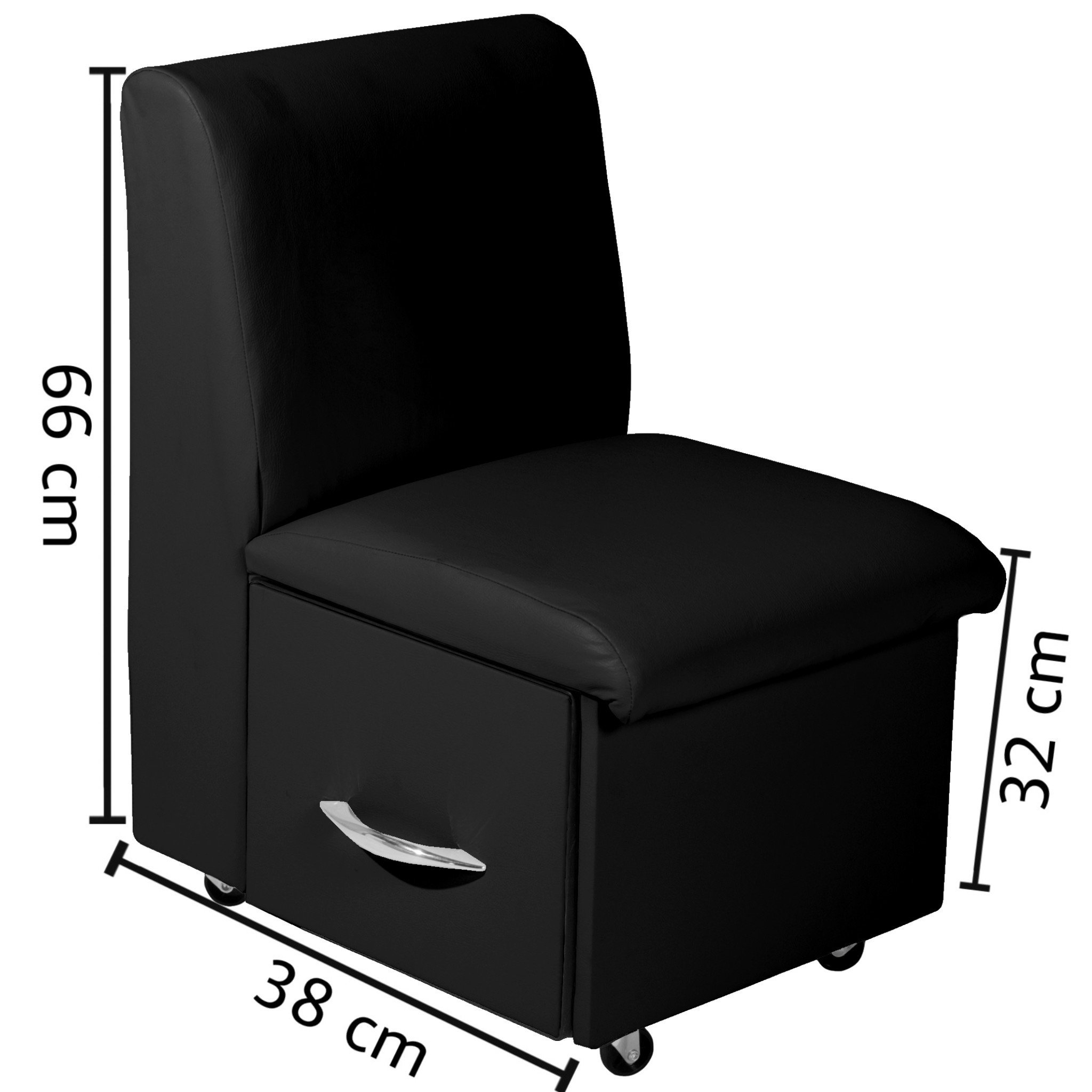 Cadeira Manicure Cirandinha Preta Sem Apoio Braços Mãos Corano - 2