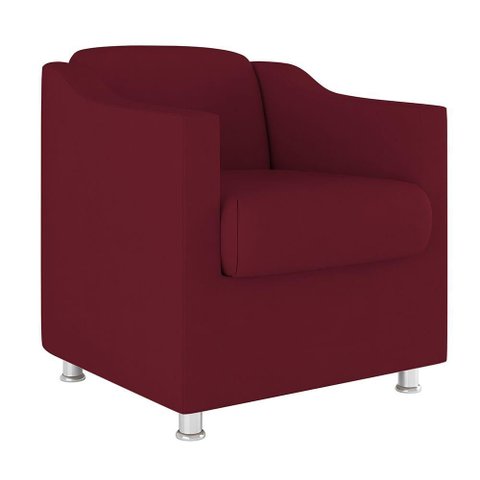 Poltrona Decorativa Tilla Reforçada Sala, Consultório ? Balaqui Decor Cor:marsala